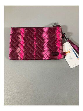 Lug Peekaboo Shibori Wine Phone Pouch - Crossbody Zippered Case with Screen